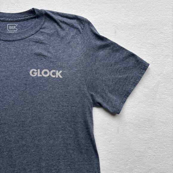Glock Perfection Licensed Men Medium Tshirt Logo American Flag Heather Gray - Picture 4 of 16